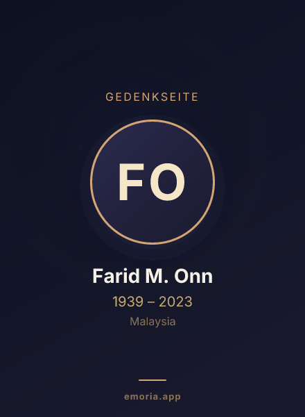 Gedenkportrait von Farid M. Onn