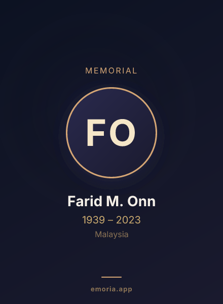 Memorial portrait of Farid M. Onn