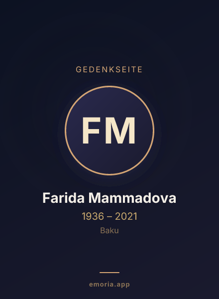Gedenkportrait von Farida Mammadova