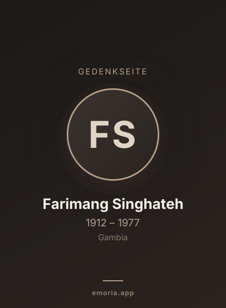 Gedenkportrait von Farimang Singhateh