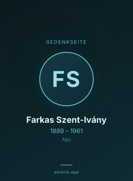 Gedenkportrait von Farkas Szent-Ivány