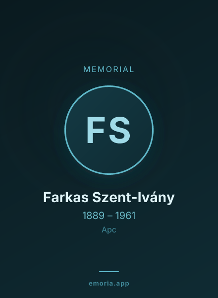 Memorial portrait of Farkas Szent-Ivány