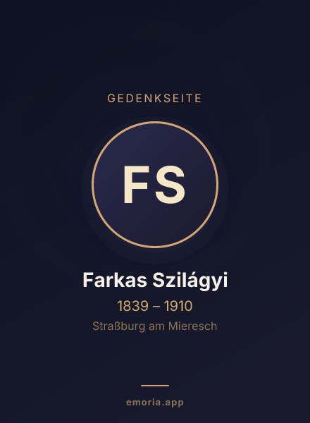 Gedenkportrait von Farkas Szilágyi