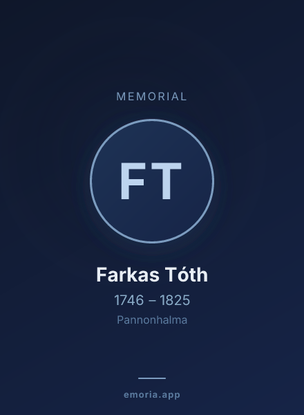 Memorial portrait of Farkas Tóth