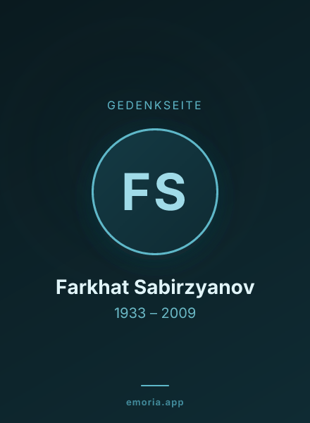 Gedenkportrait von Farkhat Sabirzyanov