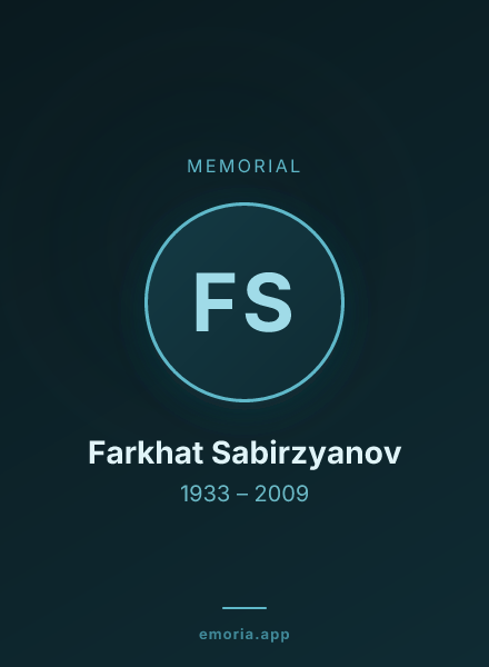 Memorial portrait of Farkhat Sabirzyanov