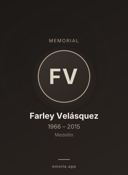Memorial portrait of Farley Velásquez