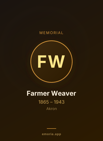 Memorial portrait of Farmer Weaver