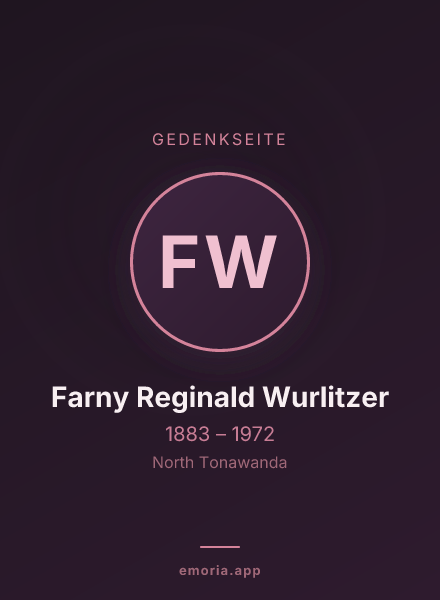 Gedenkportrait von Farny Reginald Wurlitzer