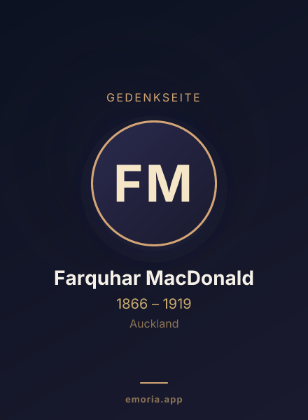 Gedenkportrait von Farquhar MacDonald