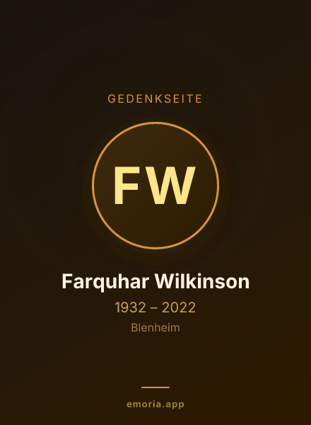 Gedenkportrait von Farquhar Wilkinson