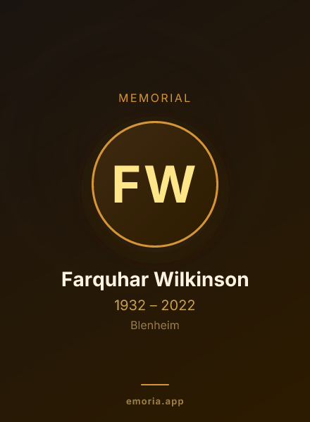 Memorial portrait of Farquhar Wilkinson