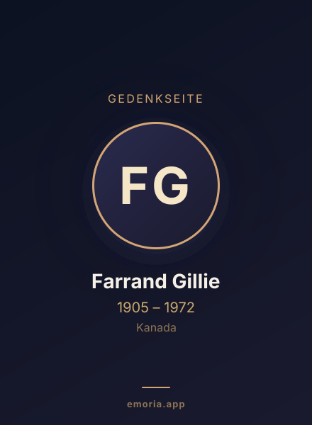 Gedenkportrait von Farrand Gillie