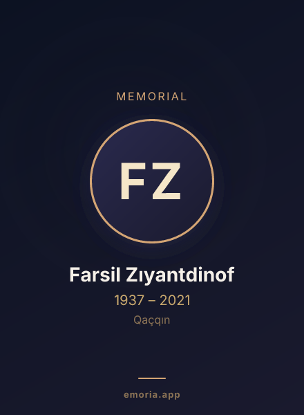 Memorial portrait of Farsil Zıyantdinof
