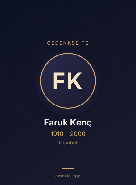 Gedenkportrait von Faruk Kenç