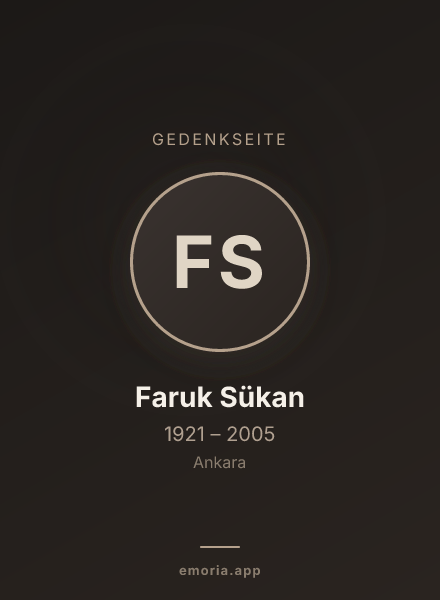 Gedenkportrait von Faruk Sükan