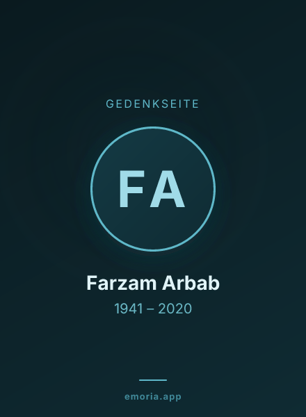 Gedenkportrait von Farzam Arbab