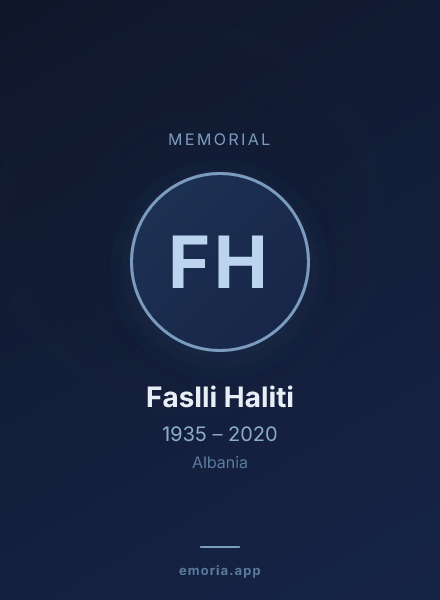 Memorial portrait of Faslli Haliti