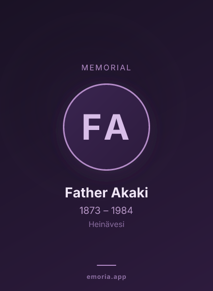 Memorial portrait of Father Akaki