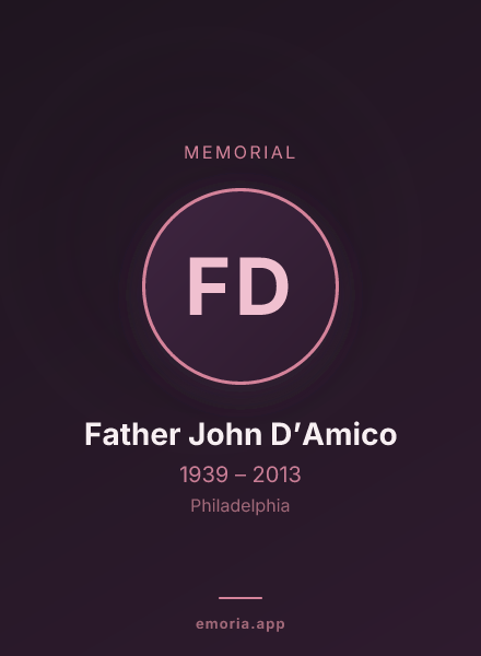 Memorial portrait of Father John D’Amico