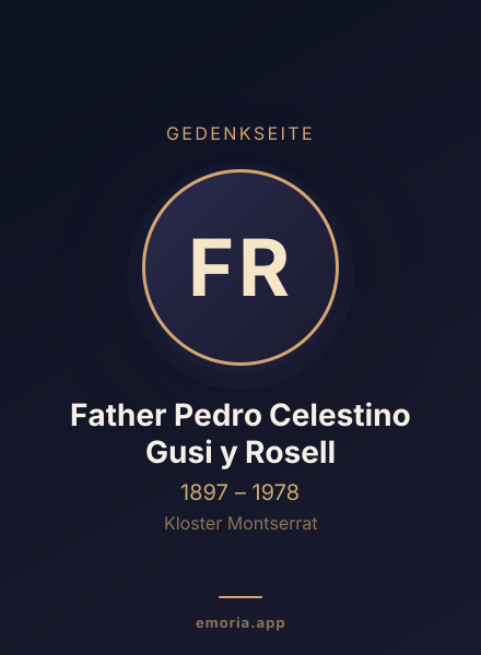 Gedenkportrait von Father Pedro Celestino Gusi y Rosell