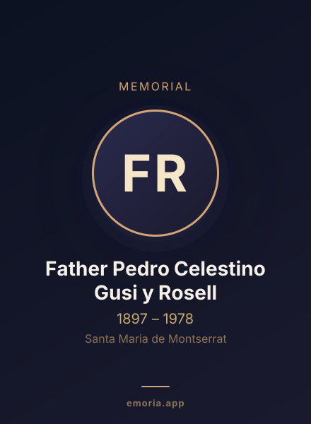 Memorial portrait of Father Pedro Celestino Gusi y Rosell