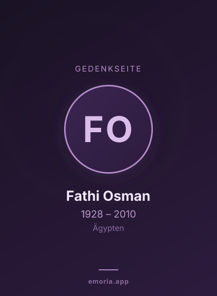 Gedenkportrait von Fathi Osman