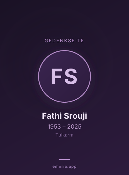 Gedenkportrait von Fathi Srouji