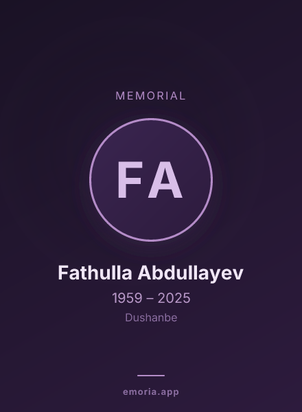 Memorial portrait of Fathulla Abdullayev