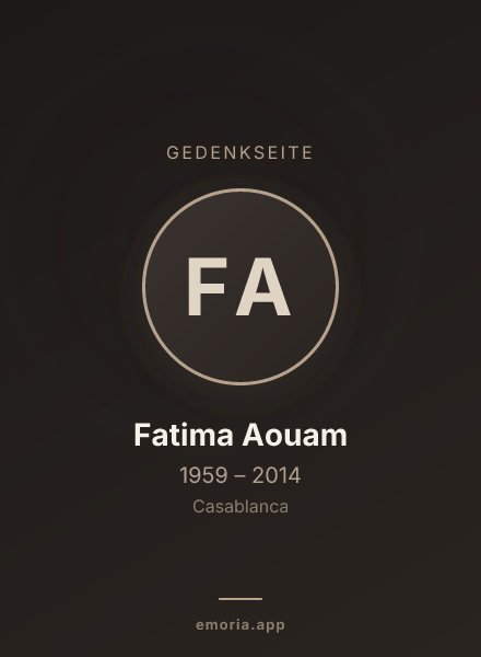 Gedenkportrait von Fatima Aouam