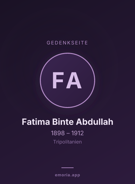 Gedenkportrait von Fatima Binte Abdullah
