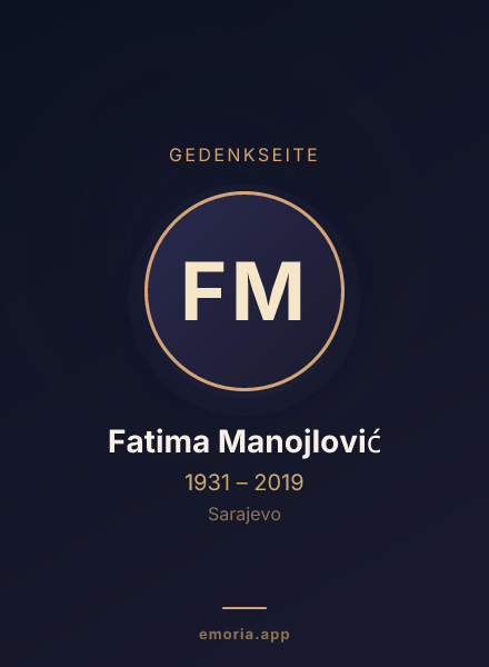 Gedenkportrait von Fatima Manojlović