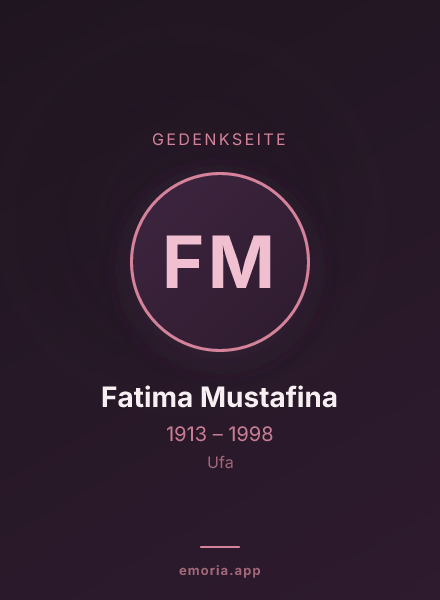 Gedenkportrait von Fatima Mustafina