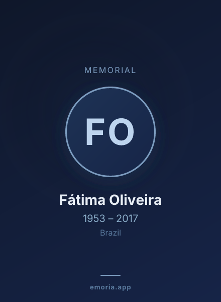 Memorial portrait of Fátima Oliveira