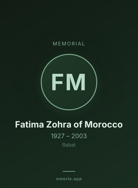 Memorial portrait of Fatima Zohra of Morocco