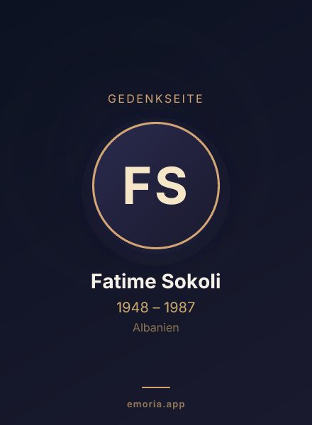 Gedenkportrait von Fatime Sokoli