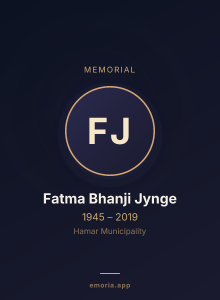 Memorial portrait of Fatma Bhanji Jynge