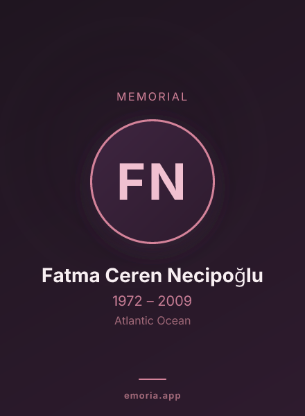 Memorial portrait of Fatma Ceren Necipoğlu