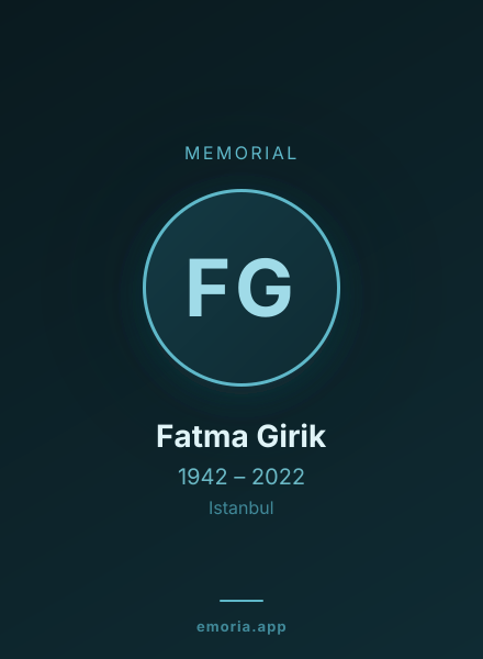 Memorial portrait of Fatma Girik