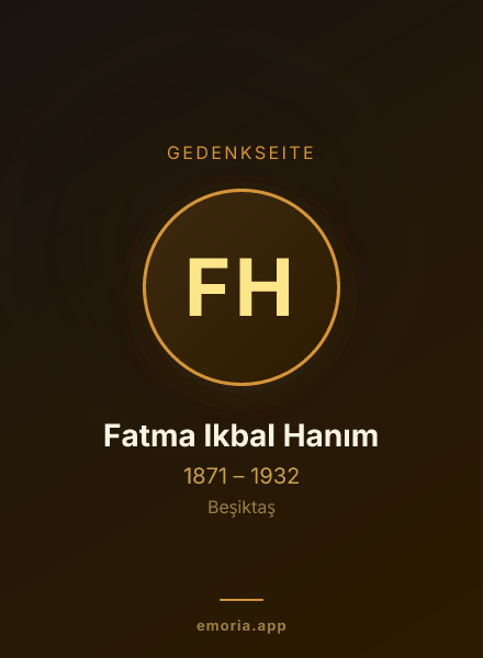 Gedenkportrait von Fatma Ikbal Hanım