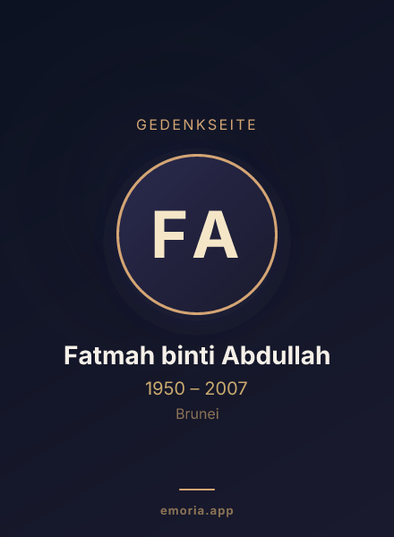 Gedenkportrait von Fatmah binti Abdullah