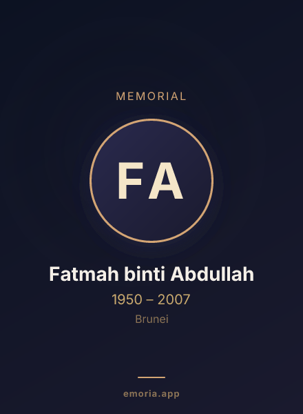 Memorial portrait of Fatmah binti Abdullah