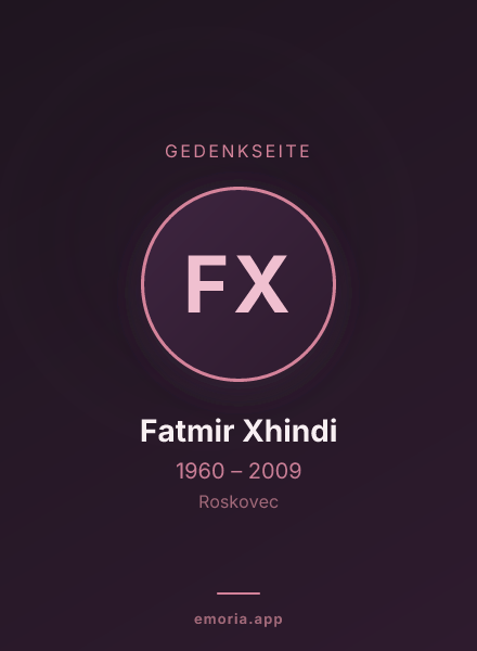Gedenkportrait von Fatmir Xhindi