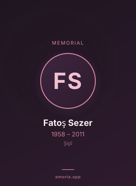 Memorial portrait of Fatoş Sezer