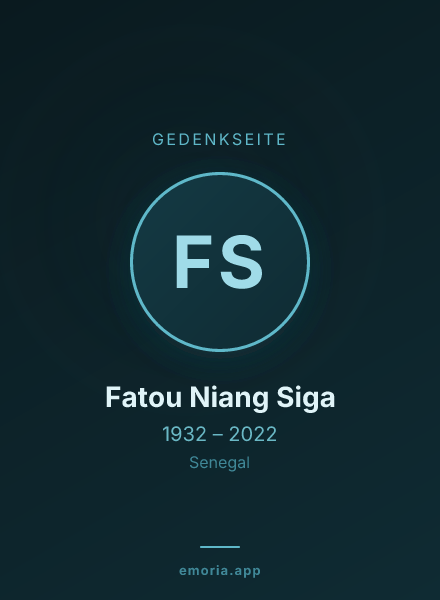 Gedenkportrait von Fatou Niang Siga