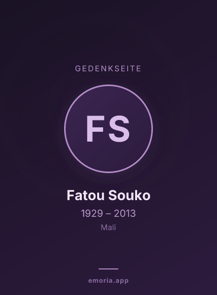 Gedenkportrait von Fatou Souko