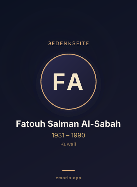Gedenkportrait von Fatouh Salman Al-Sabah