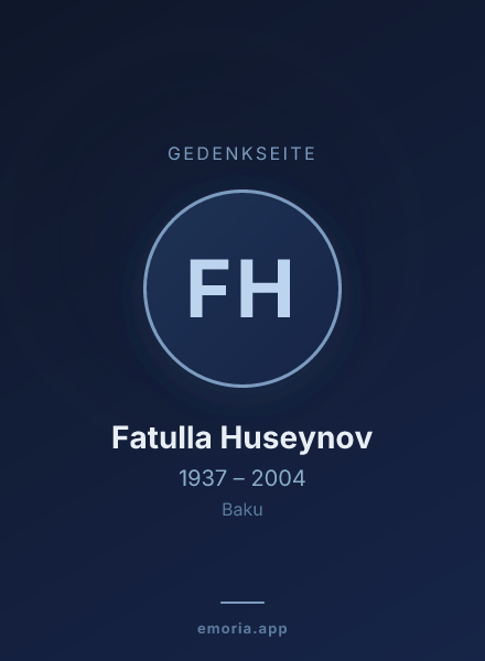 Gedenkportrait von Fatulla Huseynov