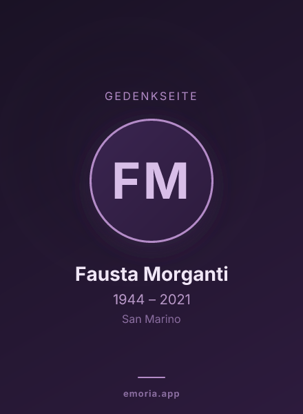Gedenkportrait von Fausta Morganti