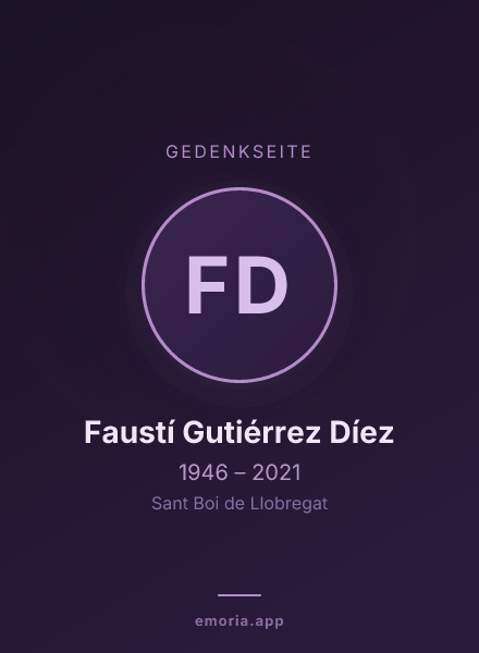 Gedenkportrait von Faustí Gutiérrez Díez